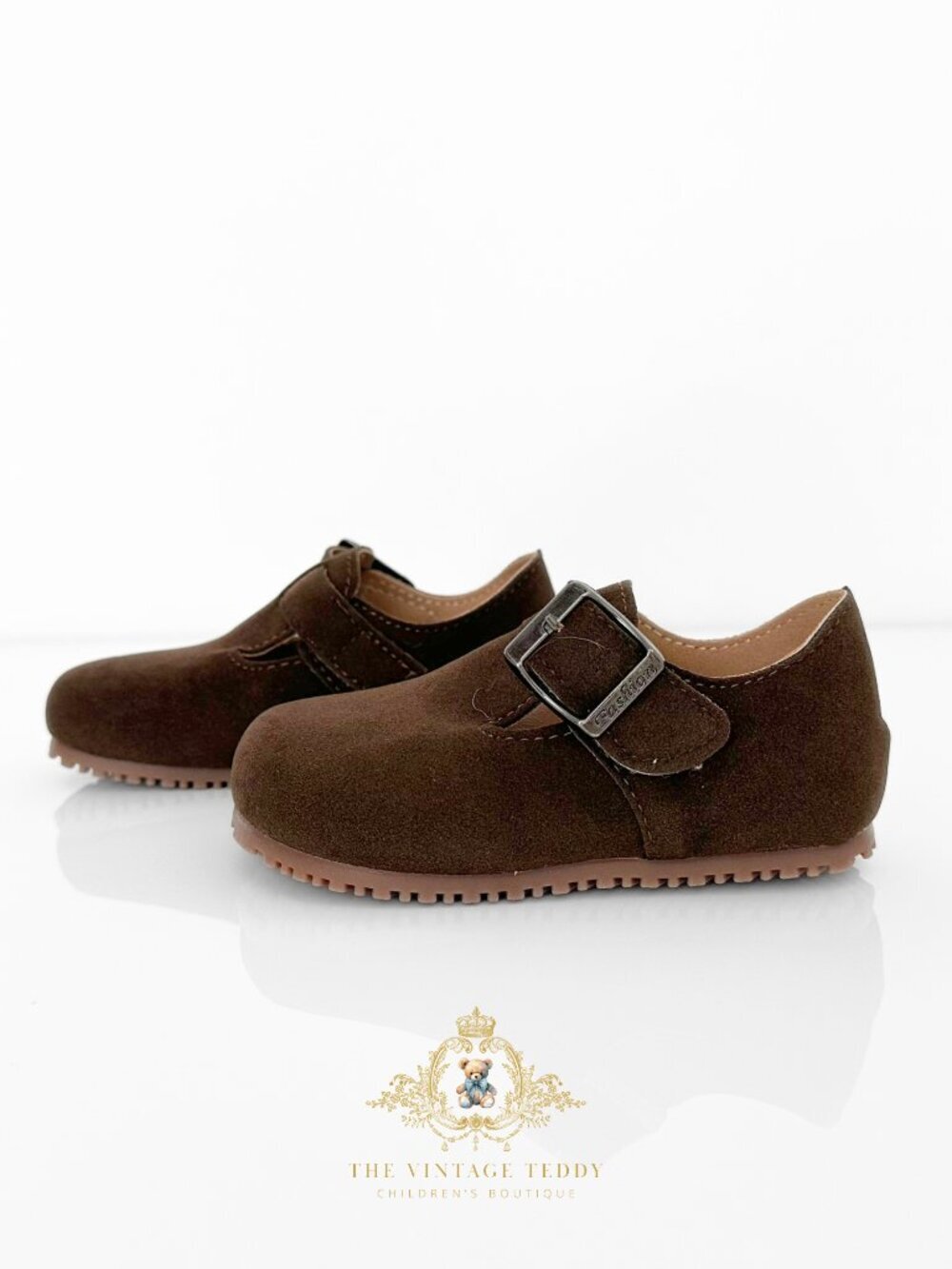 NWT Cute & Comfy Boys Shoes, Kids Shoes, Children's Shoes, Chocolate Brown 6.5 - Picture 2 of 3